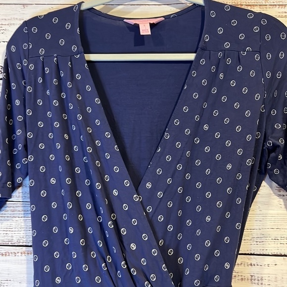 Lilly Pulitzer Arina Wrap Dress Short Sleeve Size‎ Small - Picture 2 of 7